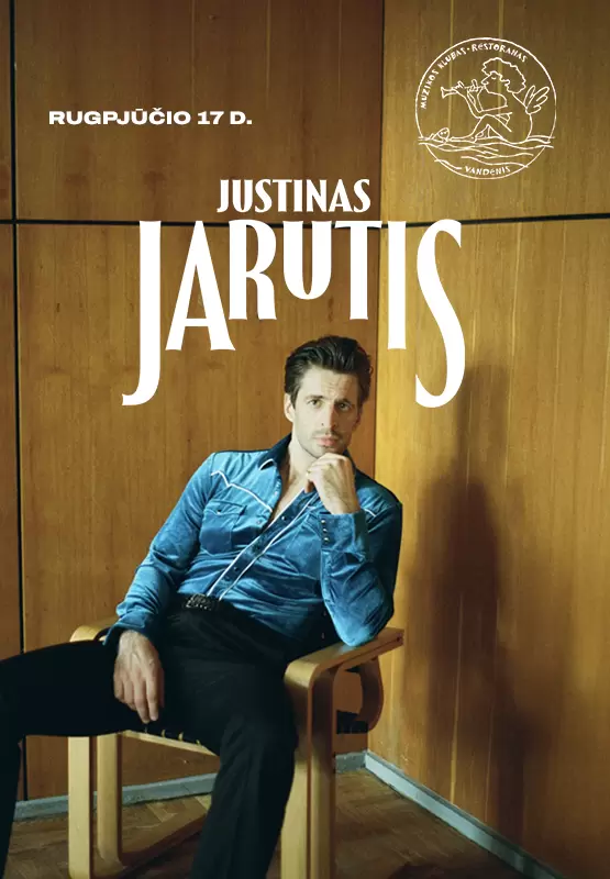 Buy tickets Justinas Jarutis Palanga, Muzikos klubas Vandenis August 17