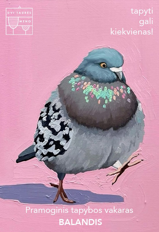 Pirkti bilietus Tapybos vakaras: Balandis Vilnius, Dvi taurės meno tapybos studija - dvaras Rugsėjis 27