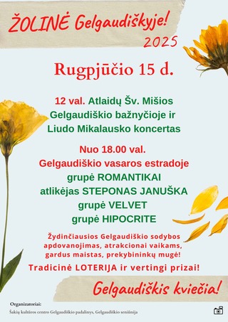 Pirkti bilietus Gelgaudiškio miesto šventė Žolinė 2025 Gelgaudiškis, Gelgaudiškio vasaros estrada, Šakių r., Jaunimo g. Rugpjūtis 15