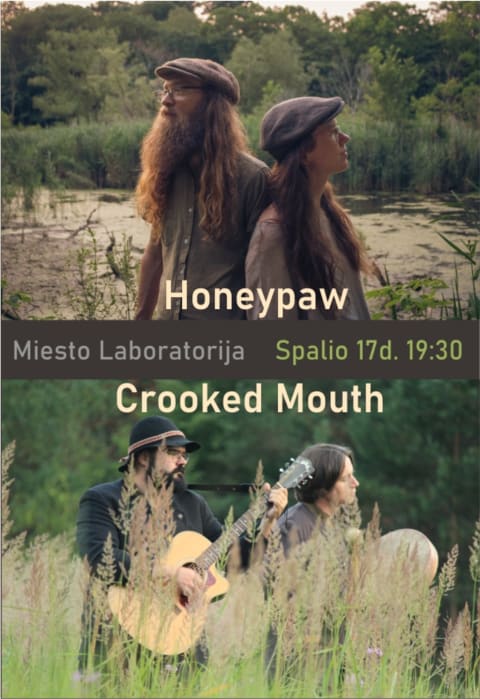 Pirkti bilietus Crooked Mouth / Honeypaw Vilnius, Miesto laboratorija Spalis 17