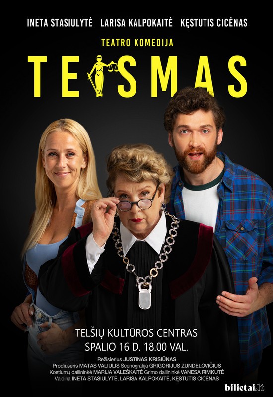 Купить билеты TEISMAS | Telšiai Telšiai, Telšių kultūros centras Октябрь 16