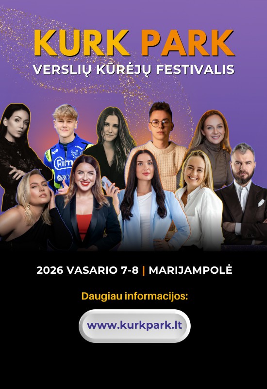 Pirkti bilietus Verslių kūrėjų festivalis KURK PARK 2026 Marijampolė, Marijampolės kultūros centras Vasaris 07-08