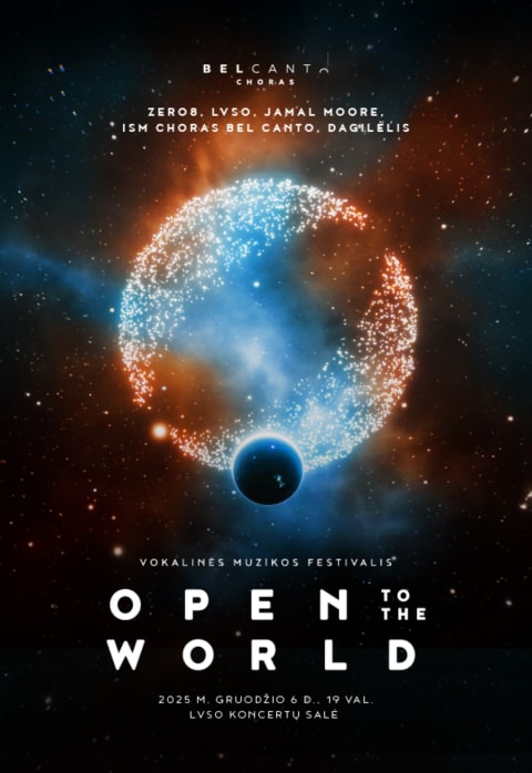 Pirkti bilietus Open To The World '25: LVSO, Zero8, Dagilėlis, Jamal Moore ir ISM Choras Bel Canto Vilnius, LVSO koncertų salė Gruodis 06