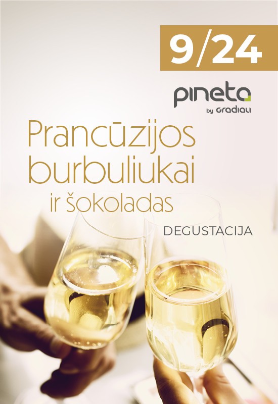 Pirkti bilietus Prancūzijos burbuliukai ir šokoladas. Cremant degustacija | Palanga Palanga, Restoranas PINETA | Sanatorija GRADIALI Rugsėjis 24