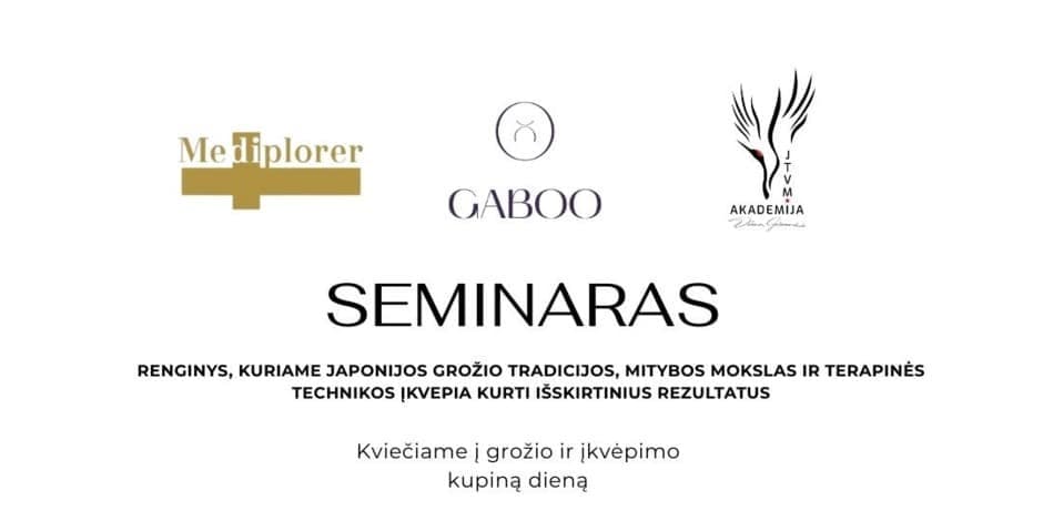 Pirkti bilietus JAPONIJOS GROŽIO TRADICIJOS, MITYBOS MOKSLAS IR TERAPINĖS TECHNIKOS ĮKVEPIA KURTI IŠSKIRTINIUS REZULTATUS, Seminaras Klaipėda, Victoria Hotel Klaipėda Spalis 05