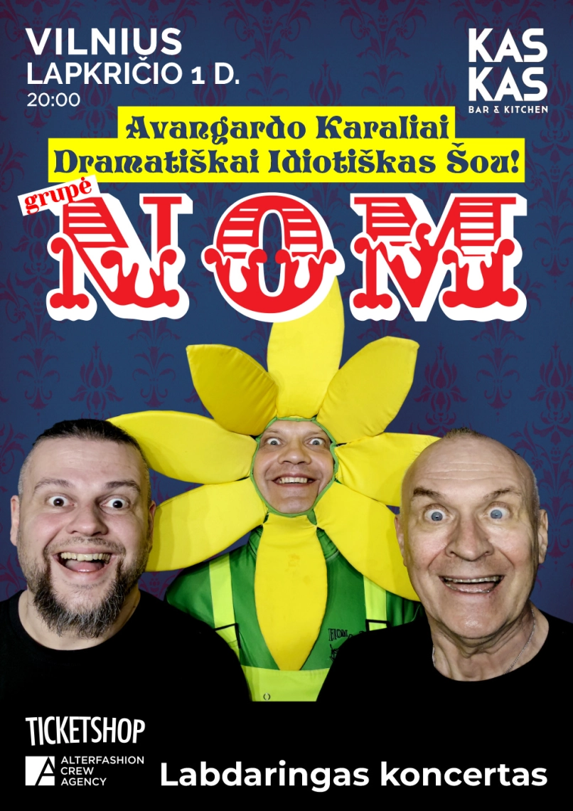 Pirkti bilietus NOM | VILNIUS Vilnius, KAS KAS BAR Lapkritis 01