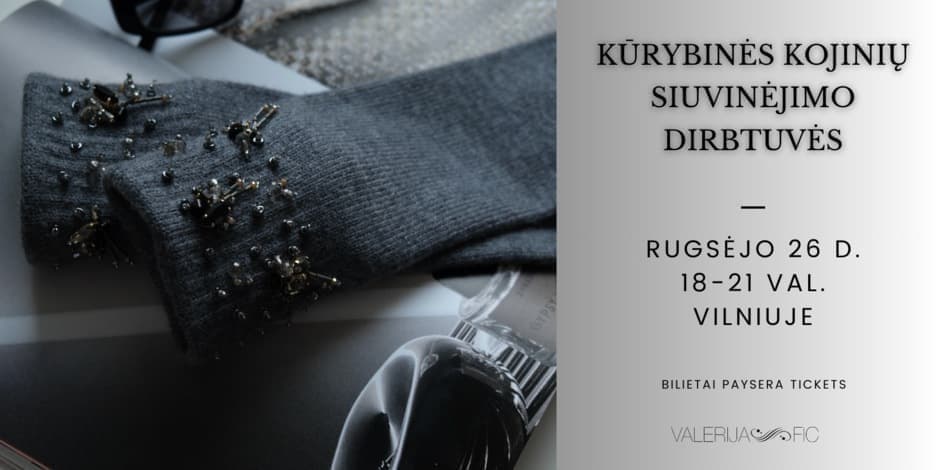 Buy tickets Kūrybinės kojinių siuvinėjimo dirbtuvės Vilnius, GYVA STUDIJA September 26