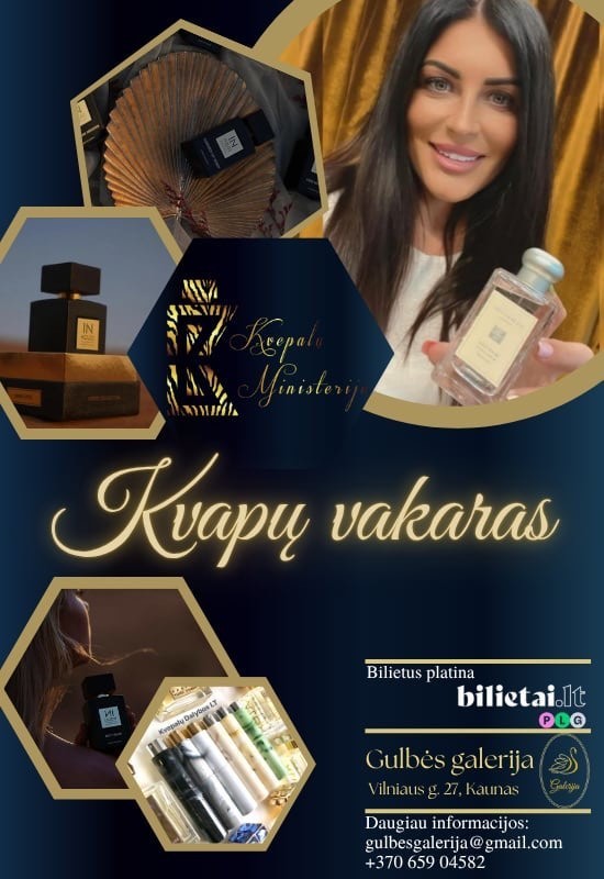 Pirkti bilietus Kvapų vakaras Kaunas, Gulbės galerija Spalis 23