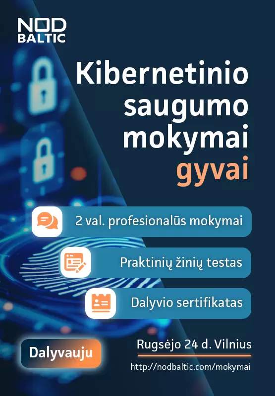 Pirkti bilietus Kibernetinio saugumo mokymai gyvai Vilnius, Simbiocity Rugsėjis 24