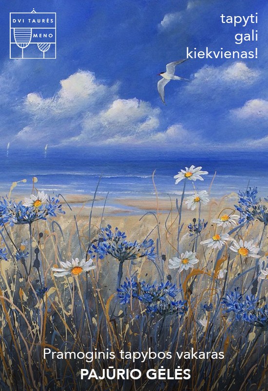 Pirkti bilietus Tapybos vakaras: Pajūrio gėlės Vilnius, Dvi taurės meno tapybos studija - dvaras Spalis 25