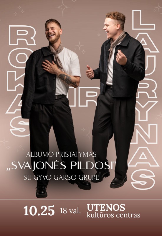 Pirkti bilietus Rokas ir Laurynas | Albumo pristatymas 