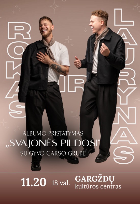 Buy tickets Rokas ir Laurynas | Albumo pristatymas 