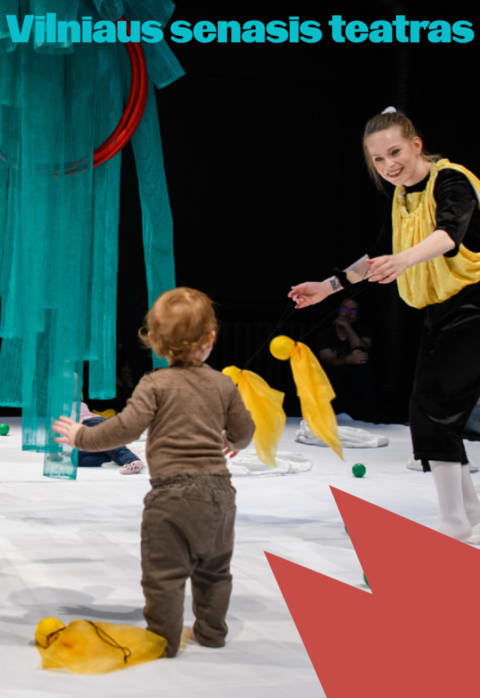 Buy tickets Interaktyvus judesio spektaklis 6-18 mėn. kūdikiams „PASAULIO MEDIS“ (Rež. Birutė Banevičiūtė) Vilnius, Vilniaus Senasis Teatras January 03