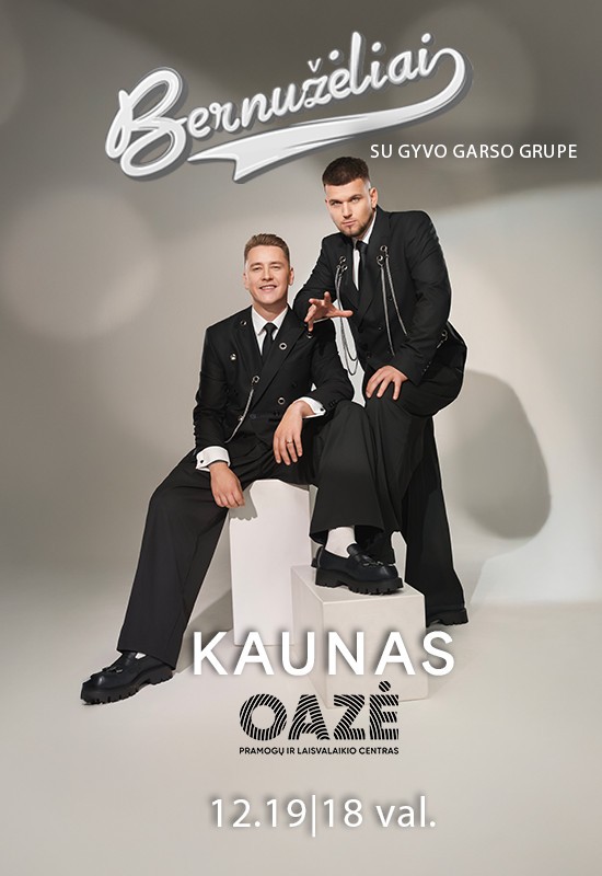 Buy tickets Išskirtinis grupės Bernužėliai šventinis koncertas su gyvo garso grupe | Kaune! Kaunas, Kauno OAZĖ December 19