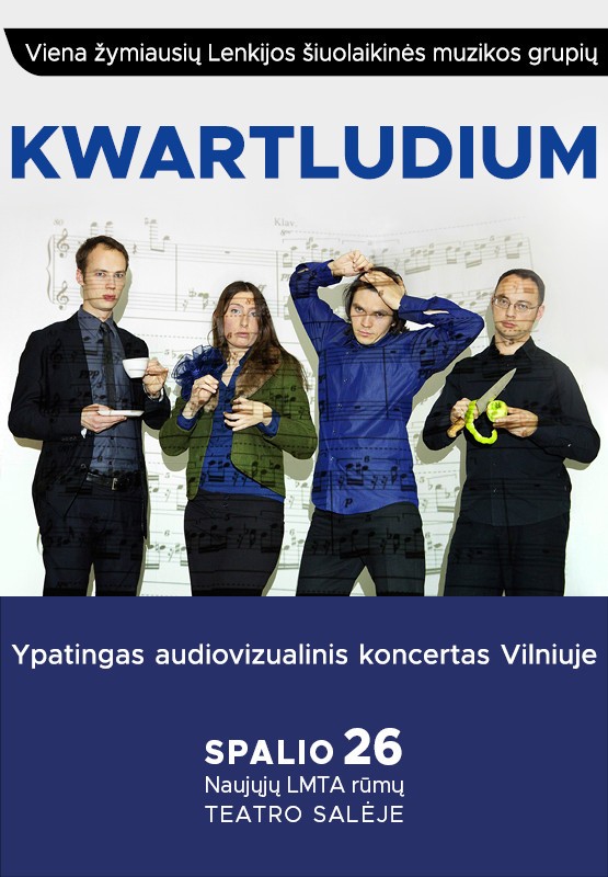 Pirkti bilietus Garsaus Lenkijos muzikos kolektyvo KWARTLUDIUM audiovizualinis koncertas Vilnius, LMTA Spalis 26