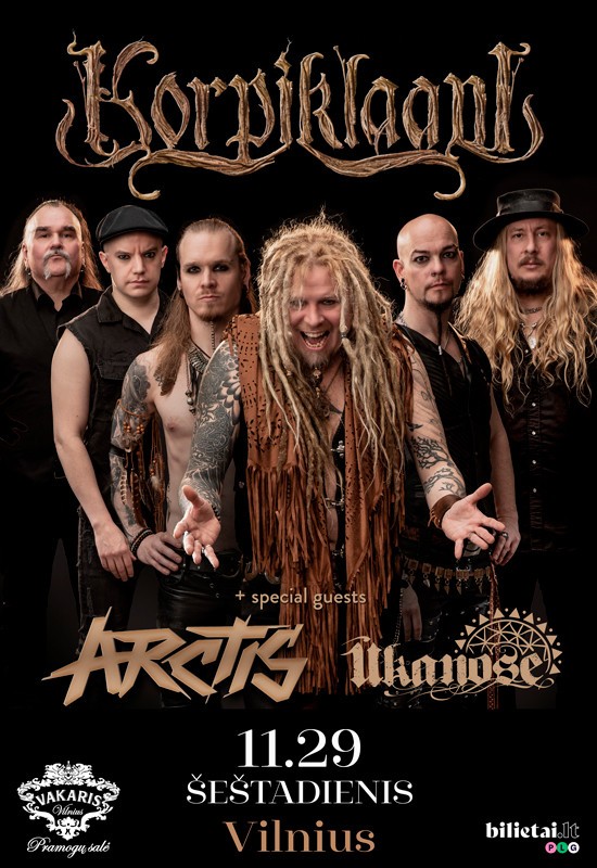 Buy tickets KORPIKLAANI - Baltic Tour 2025 + special guest ARCTIS, ŪKANOSE Vilnius, Pramogų salė VAKARIS November 29