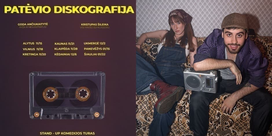 Pirkt biļetes PATĖVIO DISKOGRAFIJA | Stand Up Pasirodymas | PANEVĖŽYS Panevėžys, Panevėžio teatras MENAS Janvāris 15