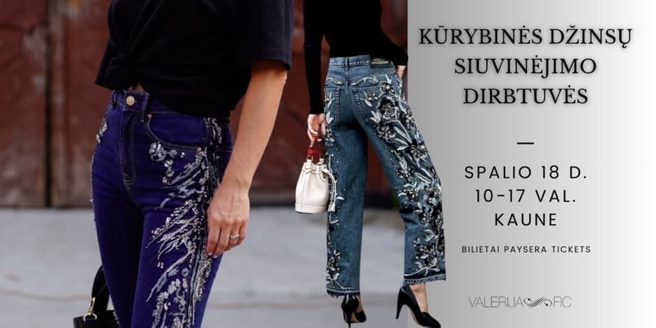 Pirkti bilietus Kūrybinės džinsų siuvinėjimo dirbtuvės Kaune Kaunas, Studija Žali burtai Spalis 18