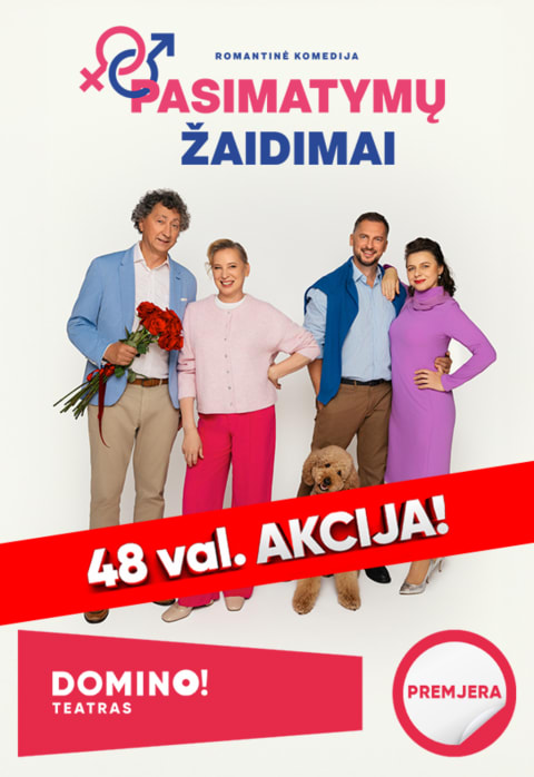 Pirkt biļetes DOMINO teatras | premjera PASIMATYMŲ ŽAIDIMAI Vilnius, DOMINO teatras Decembris 10