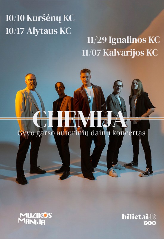 Pirkti bilietus Justinas Lapatinskas. Chemija | Kalvarija Kalvarijos, Kalvarijos kultūros rūmai Lapkritis 07