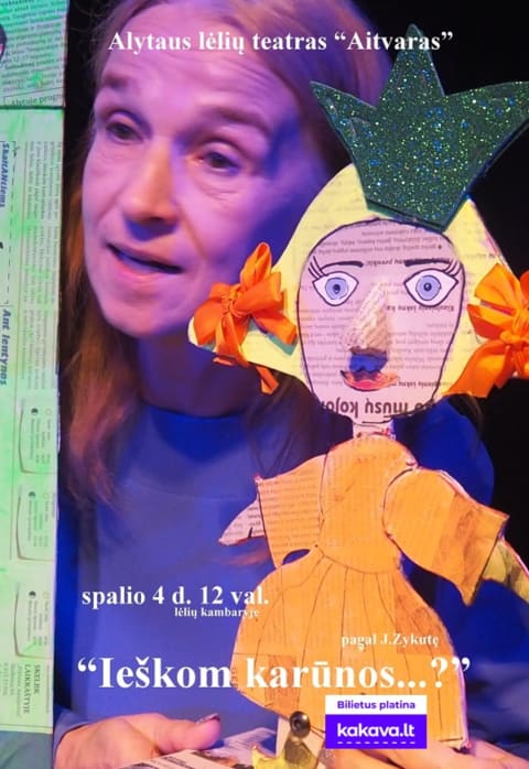 Pirkti bilietus Spektaklis „Ieškom karūnos ...?“ Alytus, Lėlių kambarys Spalis 04