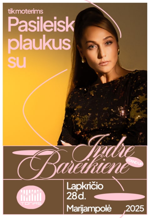 Buy tickets Vakaras su Indre Bareikiene | MARIJAMPOLĖ Marijampolė, Klubas „Tonas“ November 28