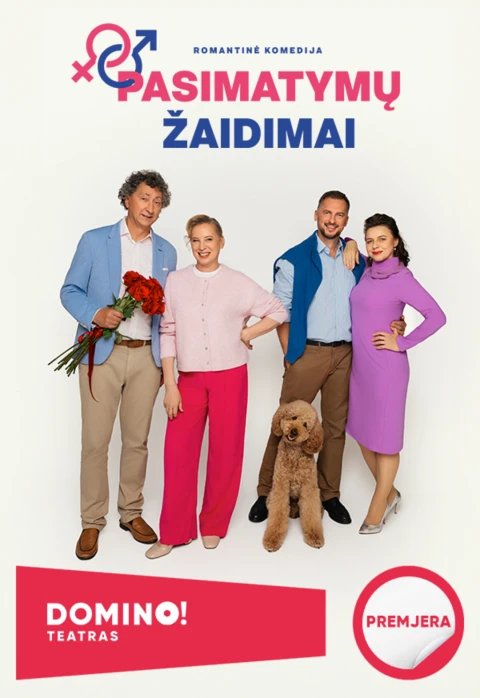 Pirkt biļetes DOMINO teatras | premjera PASIMATYMŲ ŽAIDIMAI Vilnius, DOMINO teatras Decembris 12