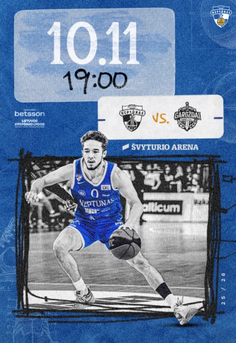 Pirkt biļetes LKL: Klaipėdos „Neptūnas“ – Gargždų „Gargždai“ Klaipėda, Klaipėdos Švyturio arena Oktobris 11