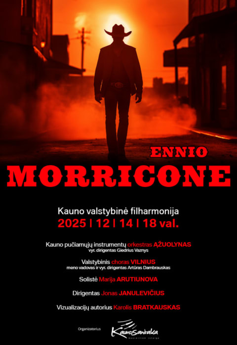 Buy tickets ENNIO MORRICONE | Kino muzikos magija Kaunas, Kauno valstybinė filharmonija December 14