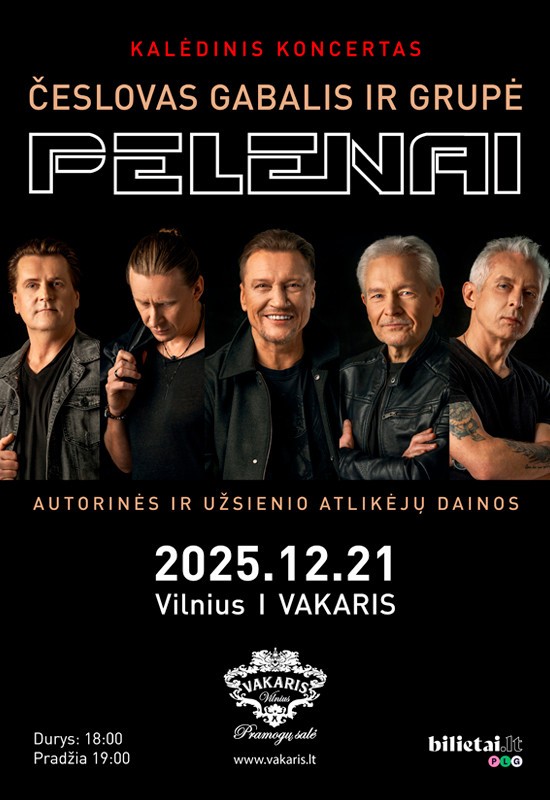 Buy tickets Kalėdinis koncertas su Česlovu Gabaliu ir grupe 