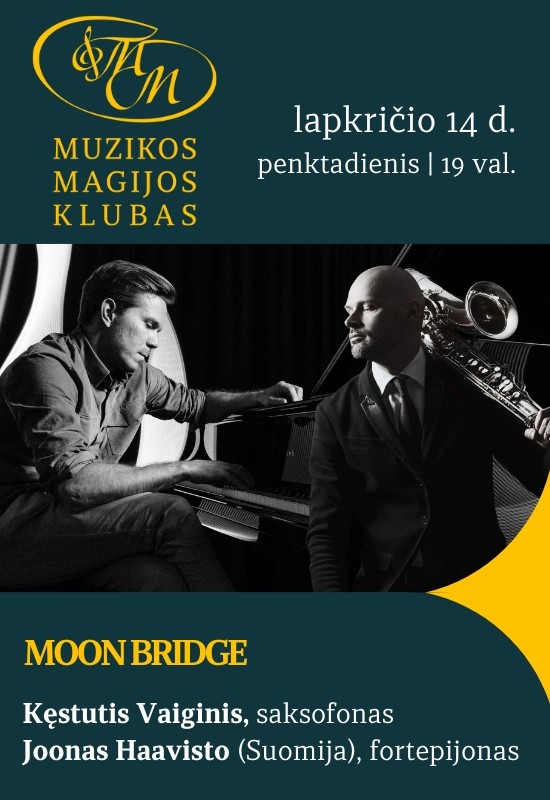 Pirkti bilietus Moon Bridge | Kęstutis Vaiginis, Joonas Havisto Vilnius, Muzikos magijos klubas Lapkritis 14
