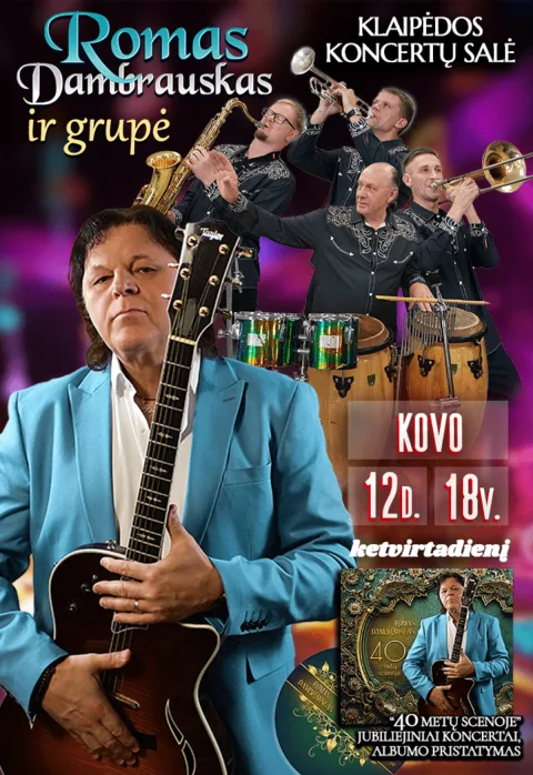 Pirkti bilietus ROMAS DAMBRAUSKAS su grupe | KLAIPĖDA Klaipėda, Klaipėdos koncertų salė Kovas 12