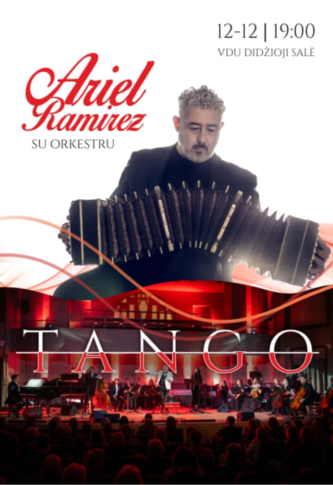 Pirkt biļetes Tango. Ariel Ramirez su orkestru Kaunas, VDU didžioji salė Decembris 12