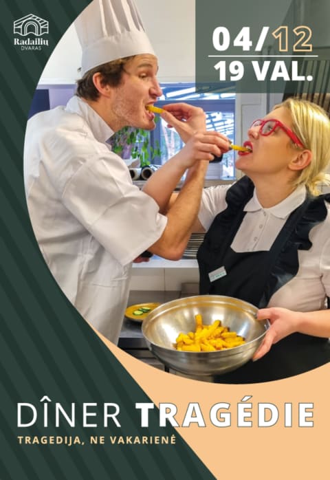 Купить билеты Teatralizuota vakarienė DÎNER TRAGÉDIE (Tragedija, ne vakarienė) Babilono sodų restorane Klaipėdos raj., Miniatiūrų ir botanikos parkas Babilono sodai Октябрь 18