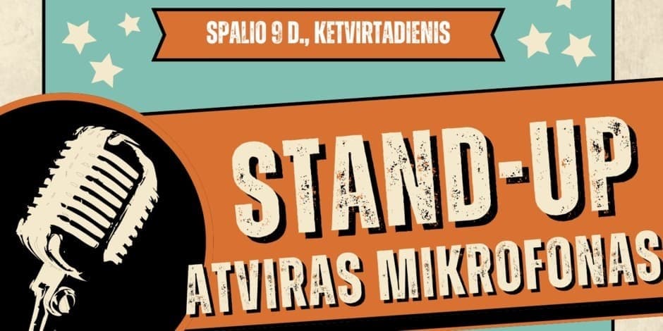 Pirkti bilietus Komedijos Atviras Mikrofonas Vilnius, Paviljonas Spalis 09