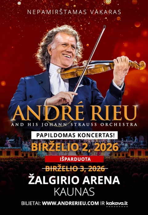 Pirkt biļetes André Rieu – papildomas Kaunas, Kauno Žalgirio arena Jūnijs 02