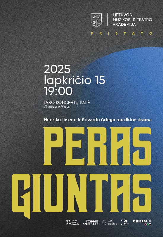 Pirkti bilietus Muzikinė drama PERAS GIUNTAS Vilnius, LVSO koncertų salė Lapkritis 15
