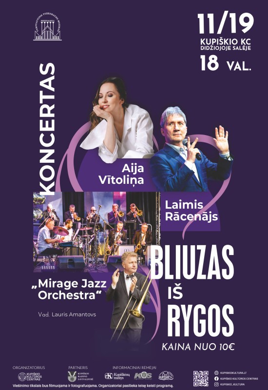Pirkti bilietus Koncertas BLIUZAS IŠ RYGOS | Tarptautinis Tyzenhauzo muzikos festivalis'25 Kupiškis, Kupiškio kultūros centras Lapkritis 19