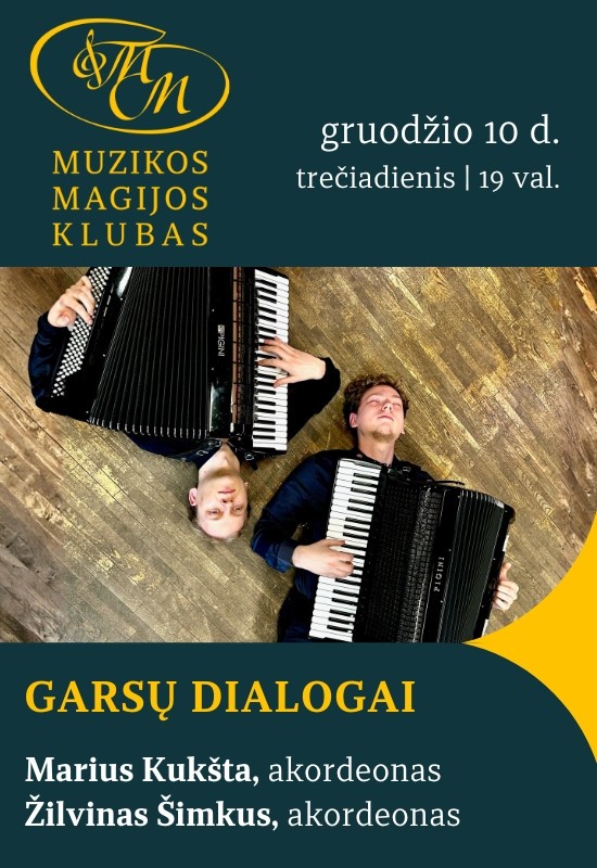 Pirkti bilietus Garsų dialogai | Marius Kukšta ir Žilvinas Šimkus Vilnius, Muzikos magijos klubas Gruodis 10