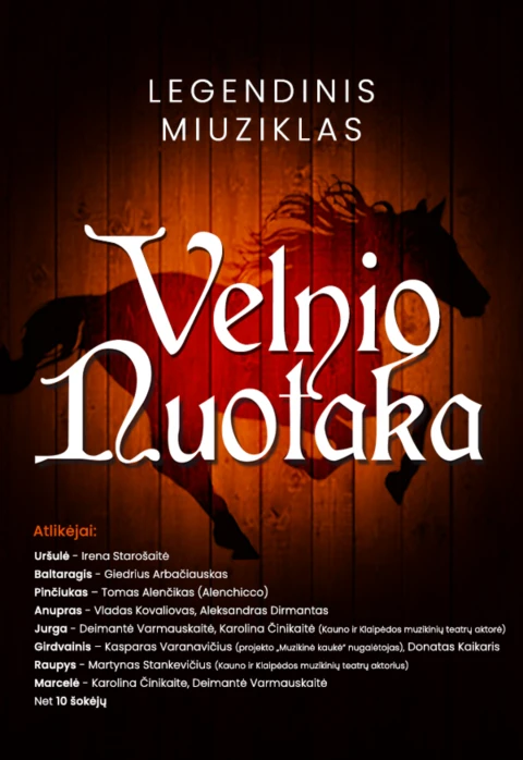 Pirkti bilietus Miuziklas „VELNIO NUOTAKA“ | Šilutė Šilutė, Šilutės kultūros ir pramogų centras Gruodis 20