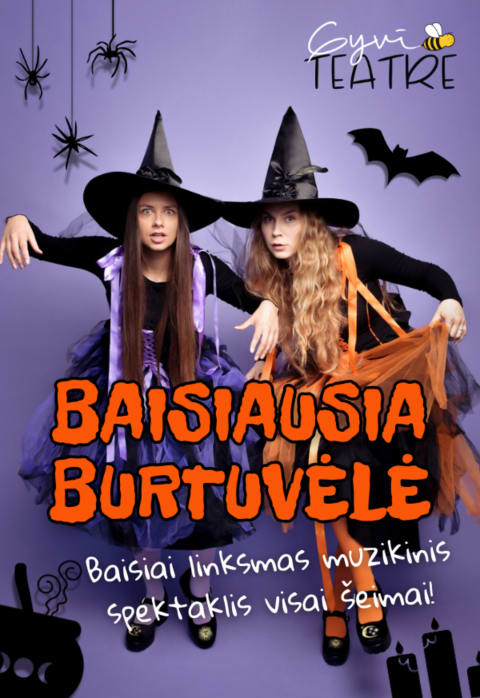 Pirkt biļetes Muzikinis spektaklis visai šeimai „Baisiausia burtuvėlė“ | GyviTeatre | Vilnius Vilnius, GyviTeatre NAMAI Oktobris 25