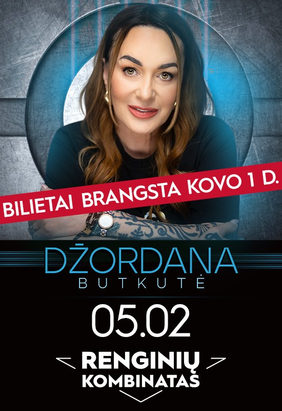 Pirkti bilietus Džordana Butkutė | Klaipėda Klaipėda, Renginių kombinatas Gegužė 02