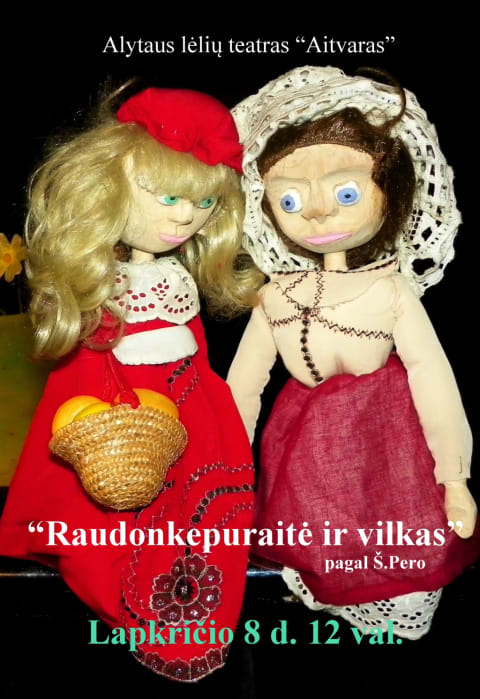 Купить билеты Spektaklis „Raudonkepuraitė ir vilkas“ Alytus, Lėlių kambarys Ноябрь 08