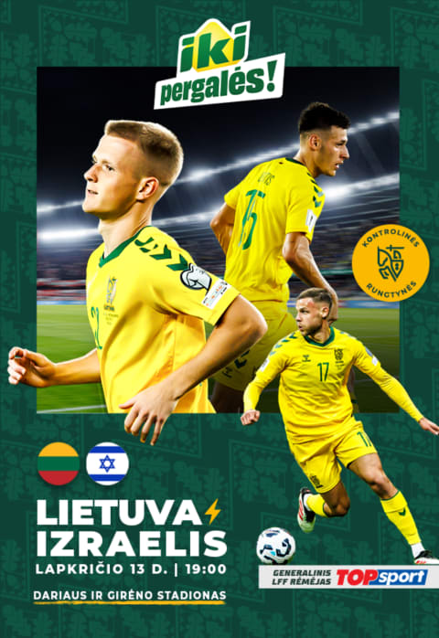 Pirkti bilietus Draugiškos futbolo rinktinės rungtynės: Lietuva – Izraelis Kaunas, Dariaus ir Girėno stadionas Lapkritis 13