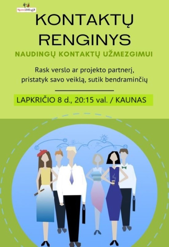 Pirkti bilietus KONTAKTŲ renginys. Pažinčių-kontaktų renginys, kurio tikslas-megzti tiesiog gerus kontaktus! Kaunas, Ananda Kakavos namai Lapkritis 08