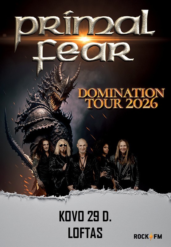 Buy tickets Primal Fear Vilnius, Menų fabrikas LOFTAS March 29