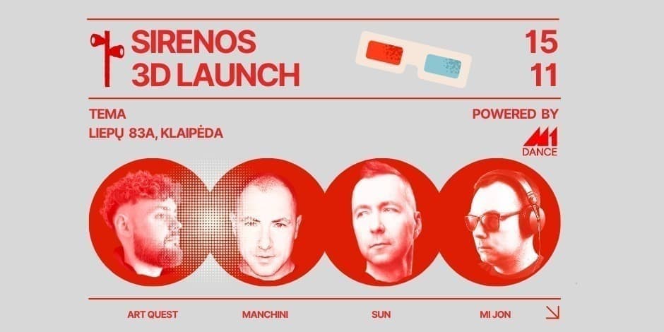 Pirkti bilietus 15.11 | Sirenos 3D Launch | TEMA Klaipėda, TEMA Lapkritis 15
