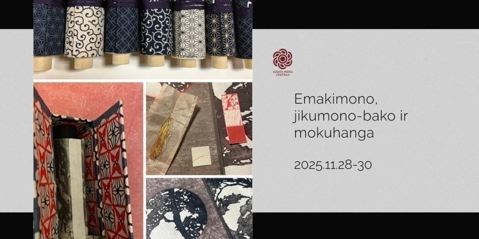 Pirkt biļetes Emakimono, jikumono-bako ir mokuhanga dirbtuvės Vilnius, Azijos menų centras Novembris 28