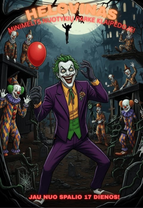 Купить билеты HELOVYNAS MINIMELTS NUOTYKIŲ PARKE KLAIPĖDOJE Klaipėda, Minimelts nuotykių parkas Ноябрь 07