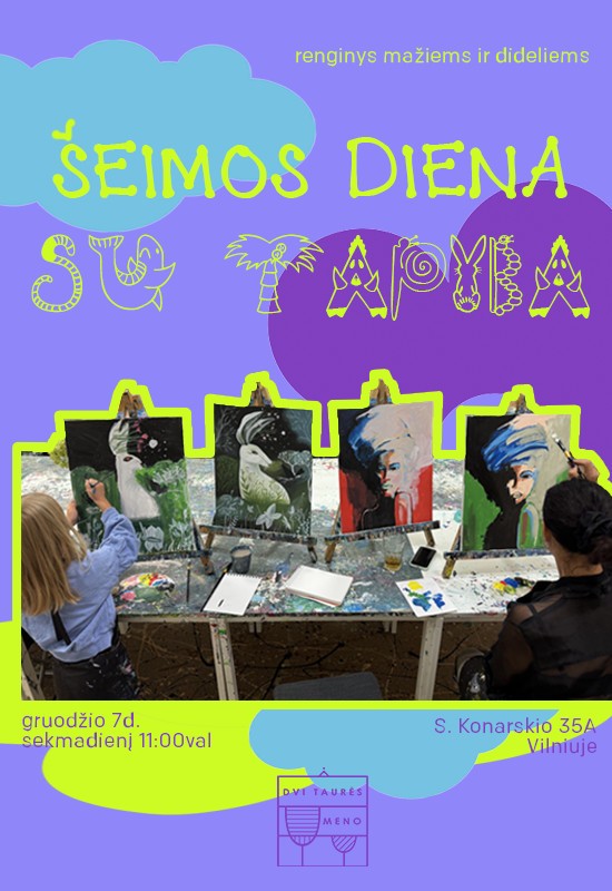 Buy tickets Šeimos diena su tapyba Vilnius, Dvi taurės meno tapybos studija - dvaras December 07